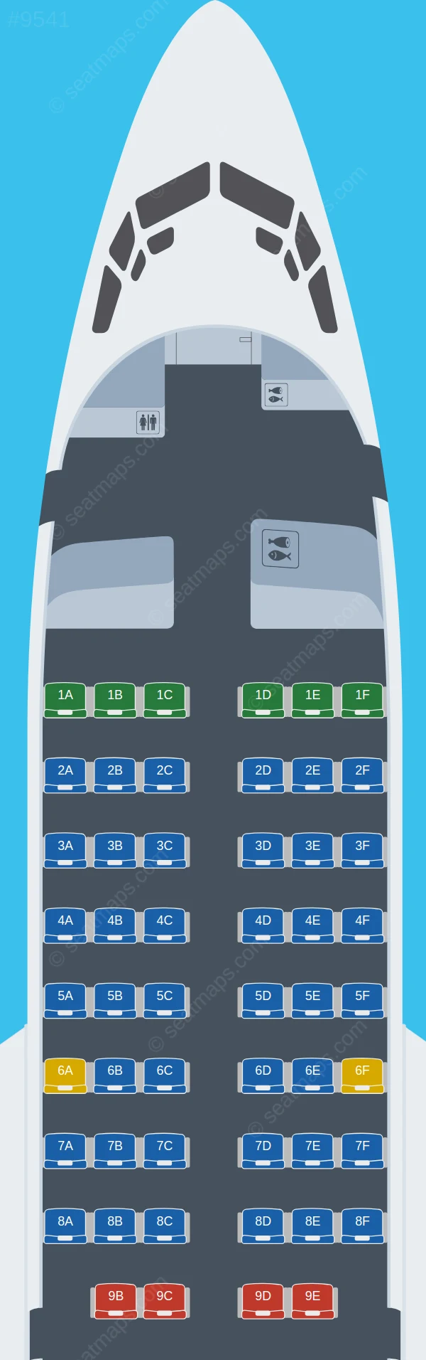 Varesh Airlines Boeing 737-500 V.2 seatmap preview