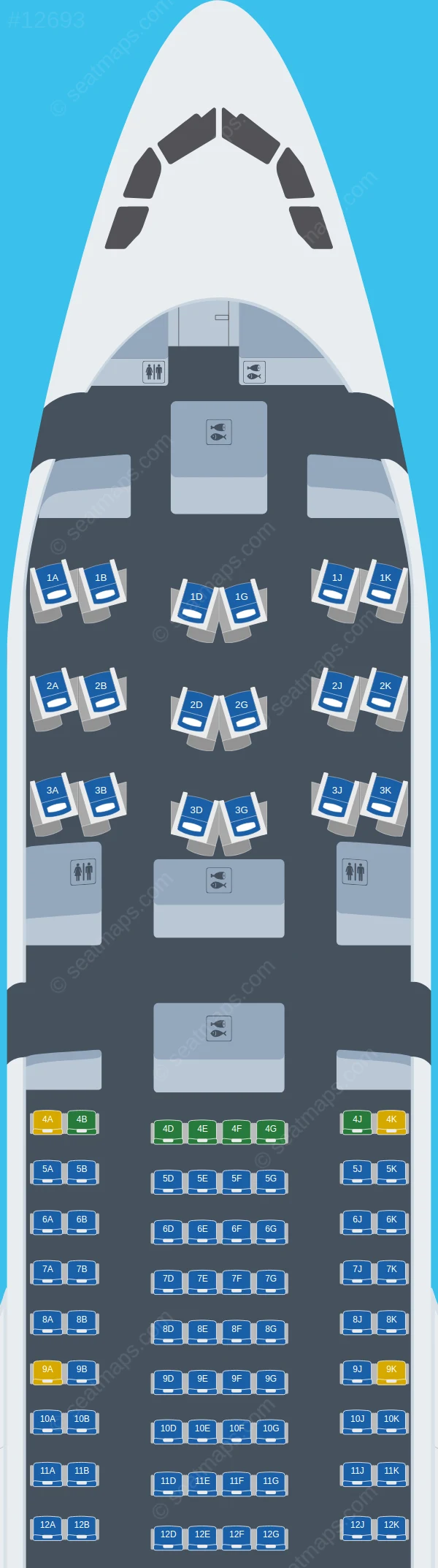 Belavia Airbus A330-200 seatmap preview