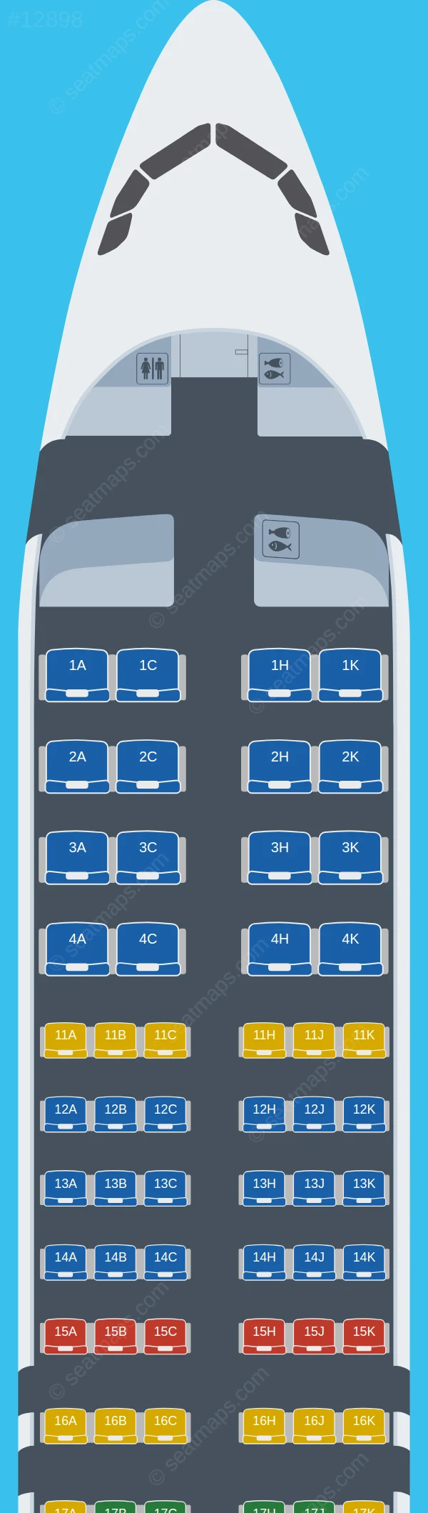 Air Astana Airbus A320neo V.2 seatmap preview