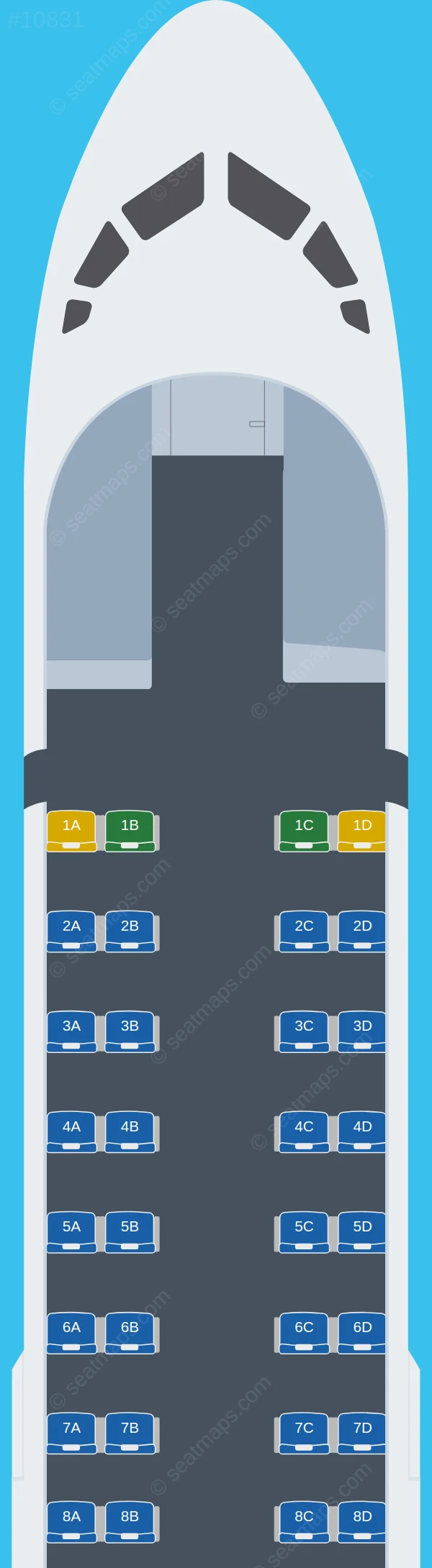 Air Antilles ATR 72-600 seatmap preview