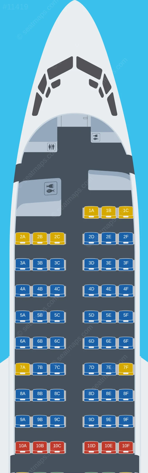 Shirak Avia Boeing 737-500 seatmap preview