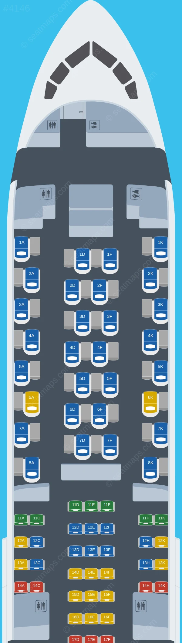 Air Astana Boeing 767-300ER seatmap preview
