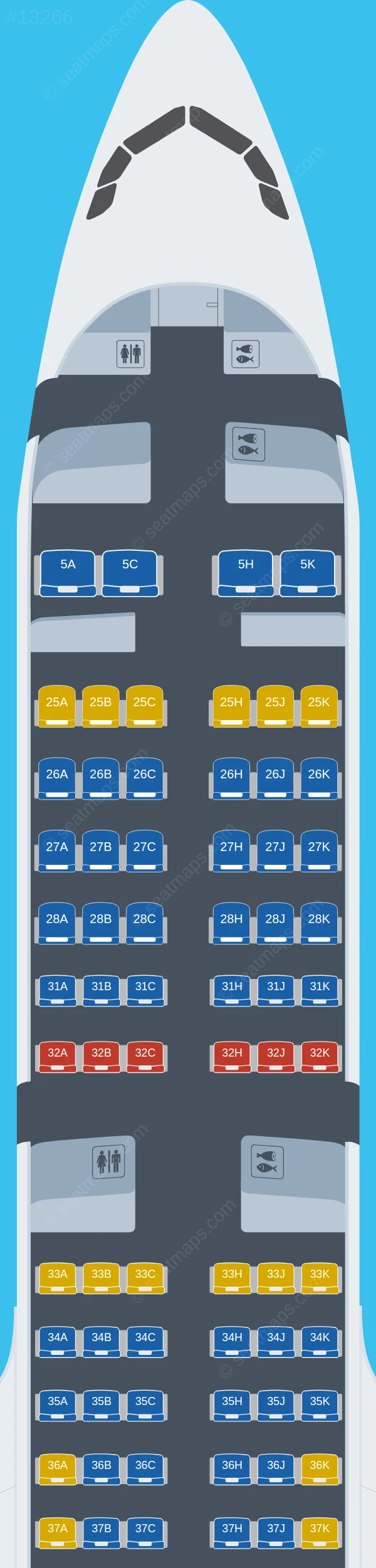 China Southern Airbus A321neo V.3 seatmap preview
