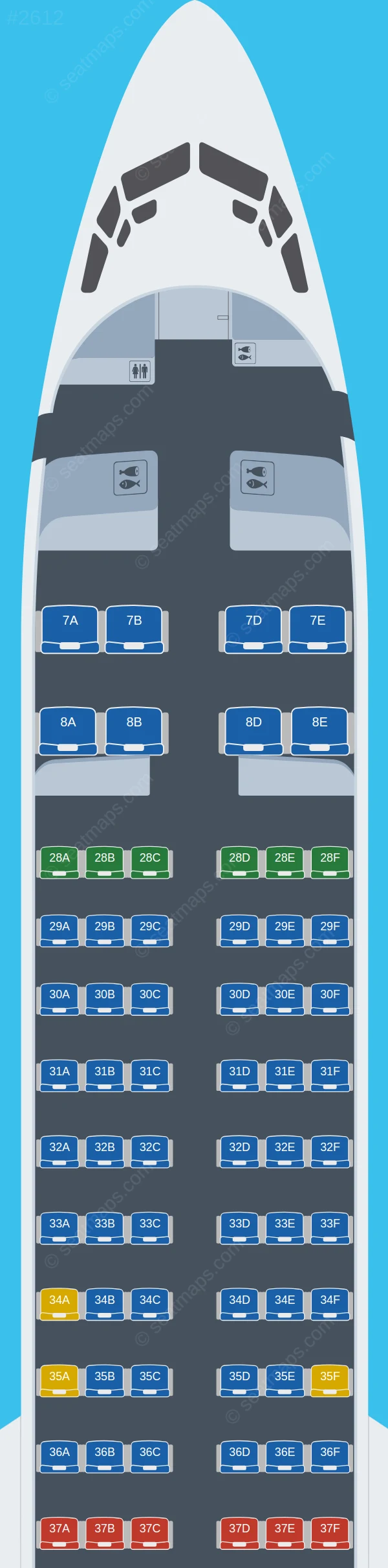 Korean Air Boeing 737-900 ER seatmap preview