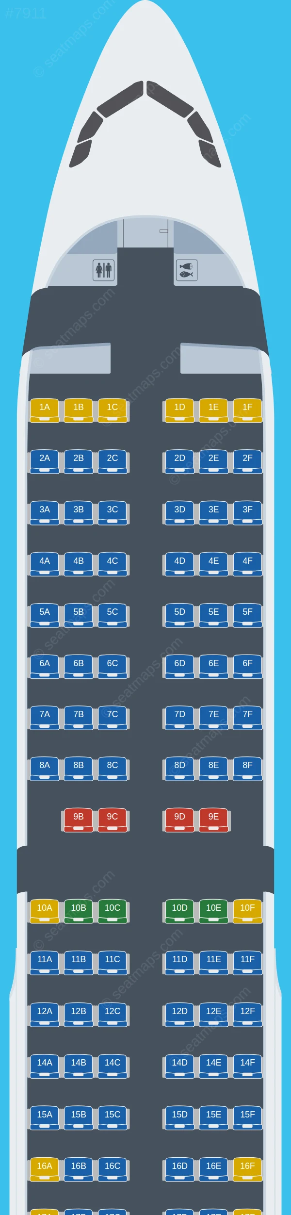 Air Seoul Airbus A321-200 V.1 seatmap preview
