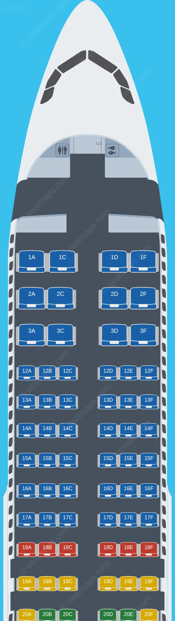 Air Canada Airbus A320-200 V.4 seatmap preview