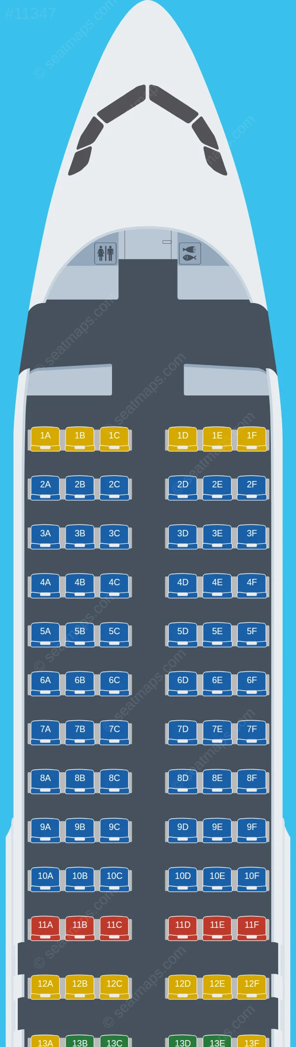 Centrum Air Airbus A320-200 seatmap preview