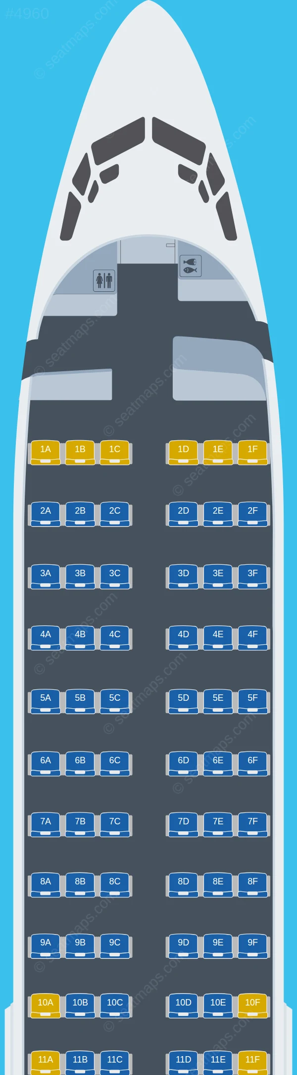 Tailwind Airlines Boeing 737-400 seatmap preview