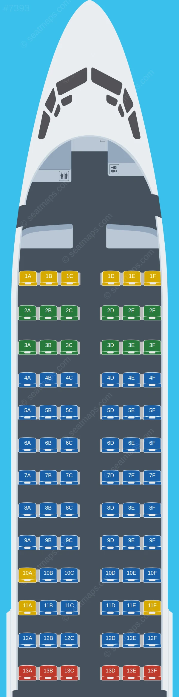 9 Air Boeing 737-800 seatmap preview