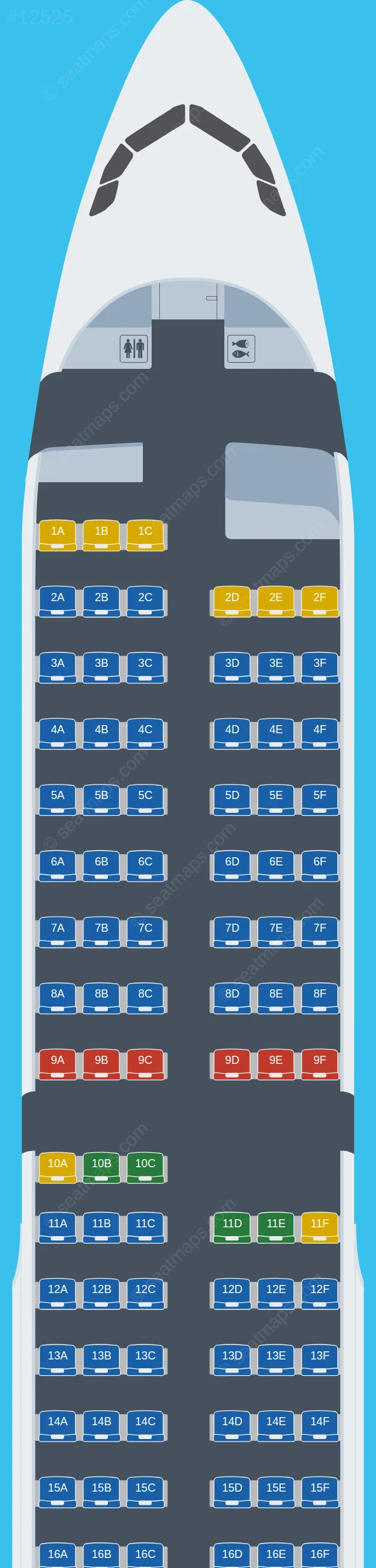 TransNusa Airbus A321-200 seatmap preview