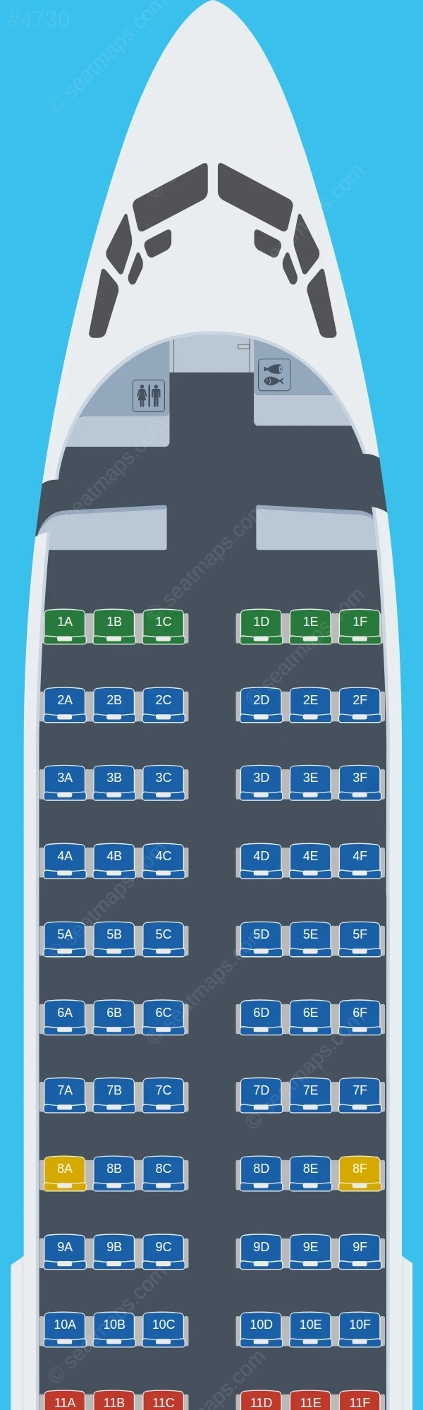Somon Air Boeing 737-300 seatmap preview