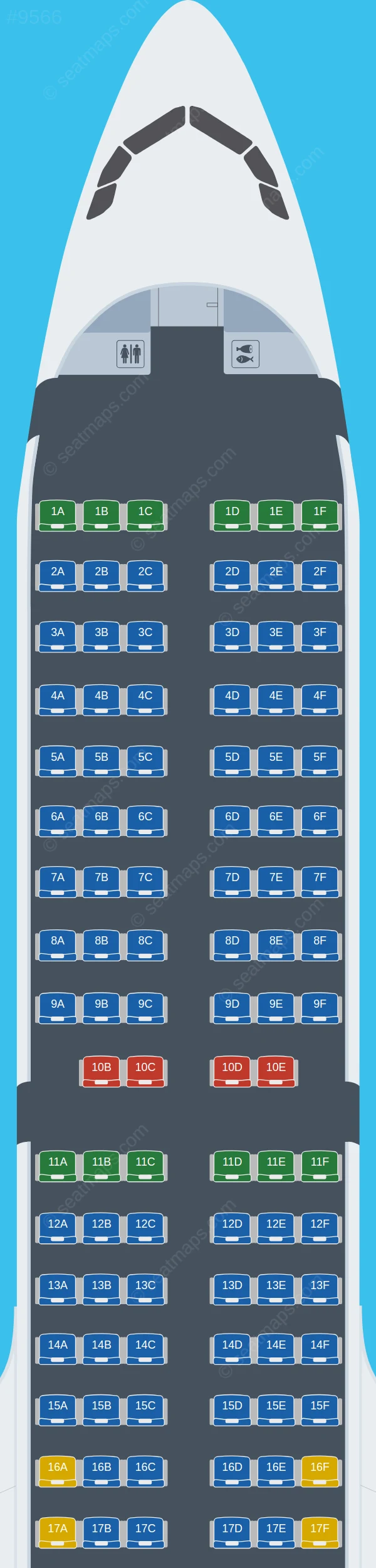 Holiday Europe Airbus A321neo seatmap preview
