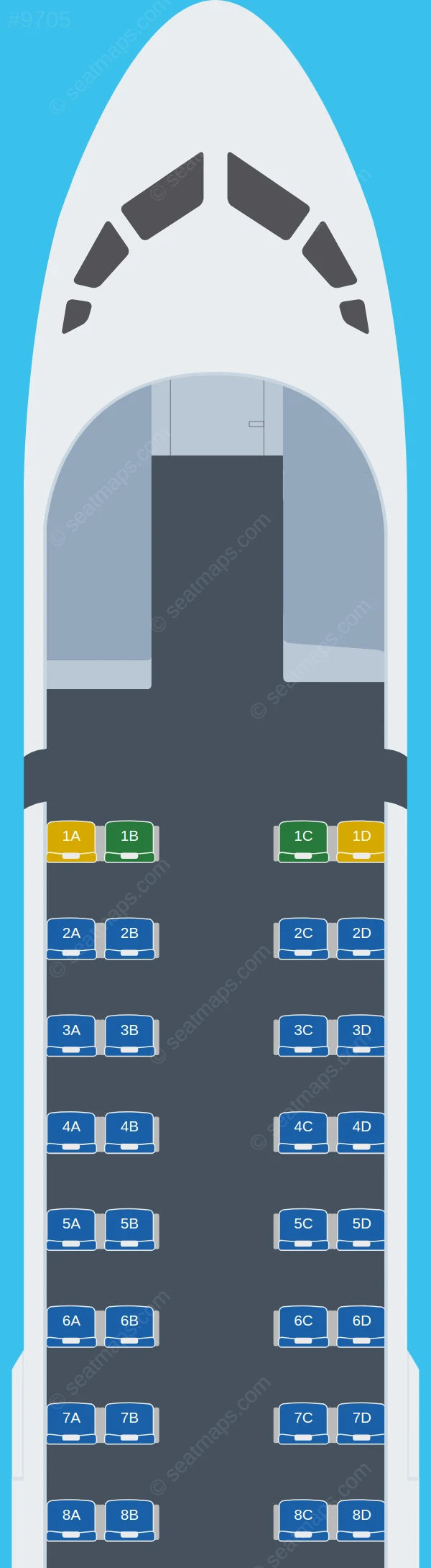 Loganair ATR 72-600 seatmap preview