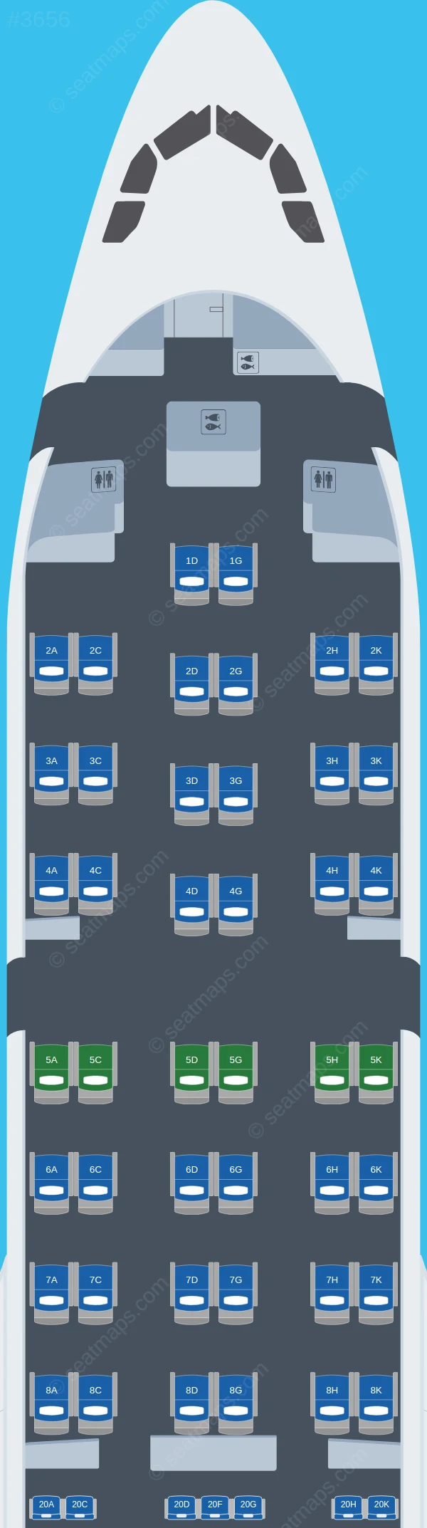 Middle East Airlines Airbus A330-200 seatmap preview