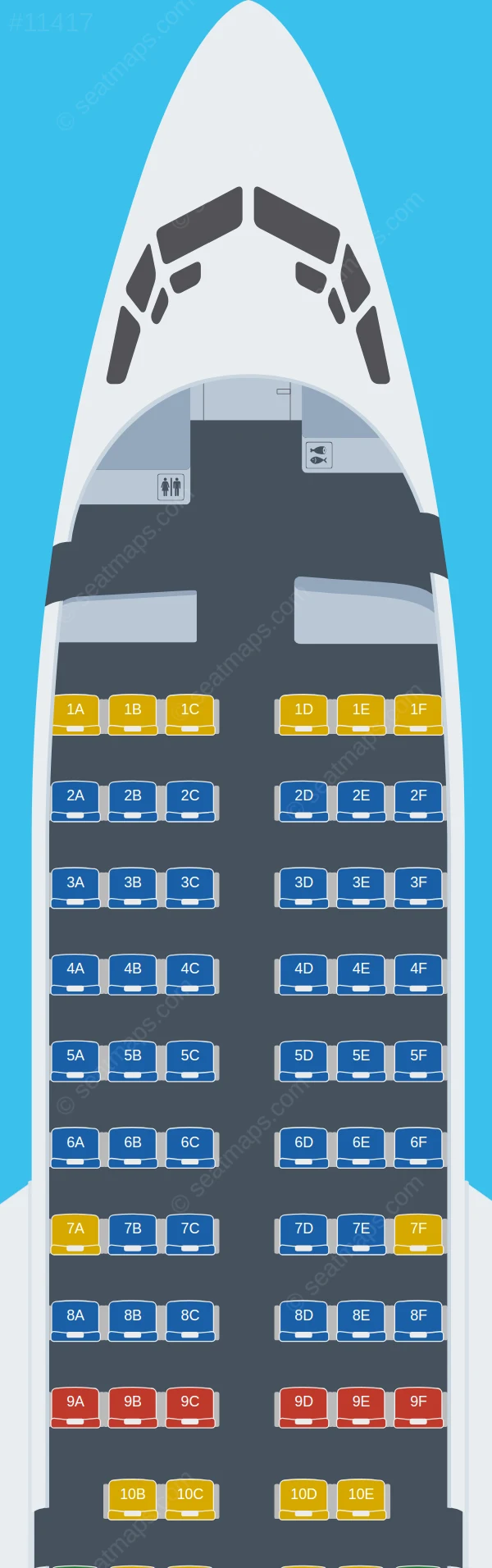 Sepehran Airlines Boeing 737-500 V.2 seatmap preview