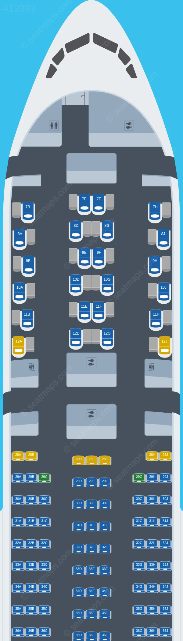 Asiana Airlines Boeing 777-200ER V.1 new seatmap preview