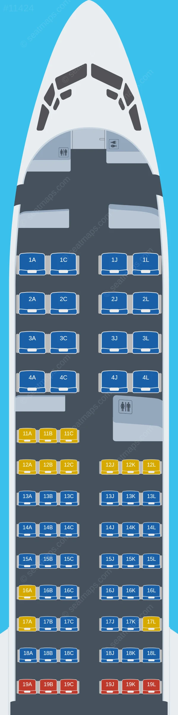 ASKY Airlines Boeing 737 MAX 8 V.2 seatmap preview