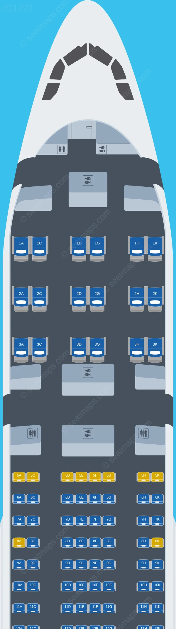 Air Mauritius Airbus A330-200 seatmap preview