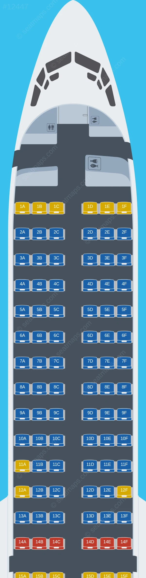 Akasa Air Boeing 737 MAX 8-200 seatmap preview