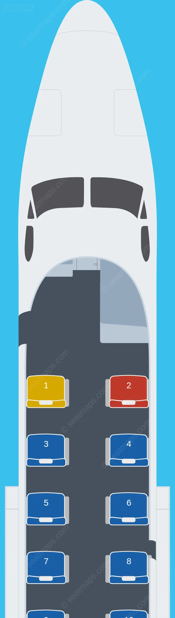Aero Transporte SA - ATSA Beechcraft 1900D seatmap preview