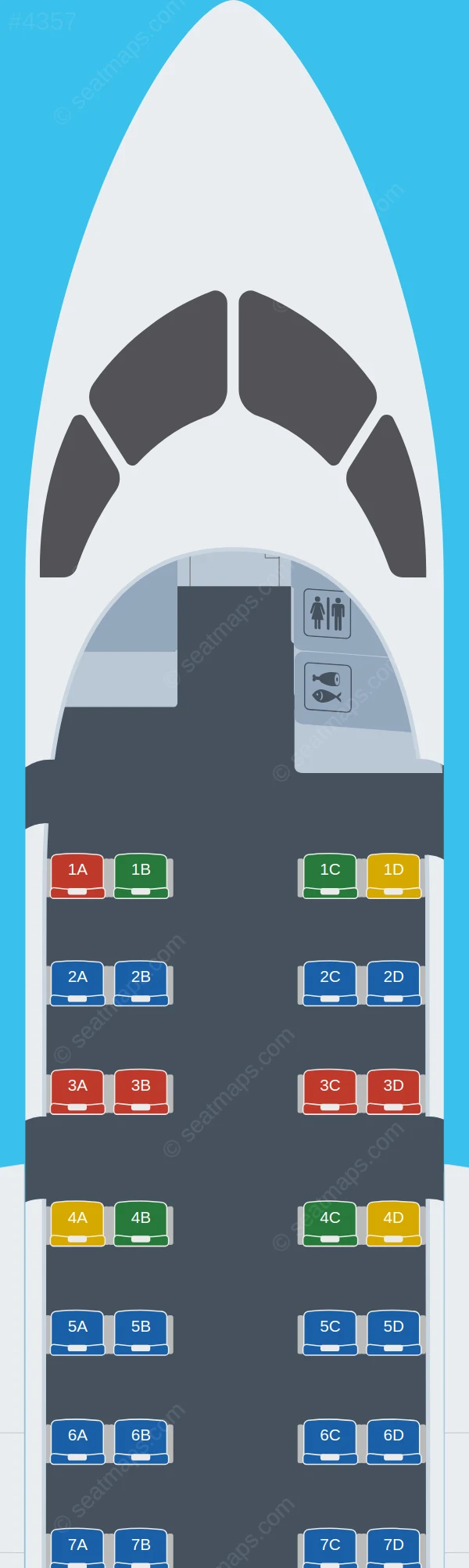 Air Niugini & Link PNG De Havilland Q200 V.1 seatmap preview