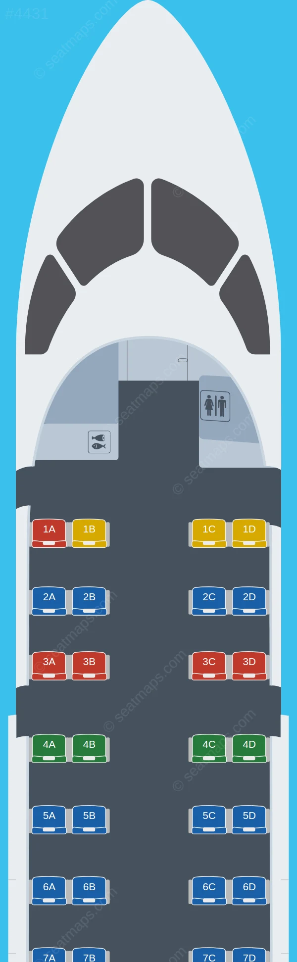 Skytrans Australia De Havilland Q100 V.1 seatmap preview