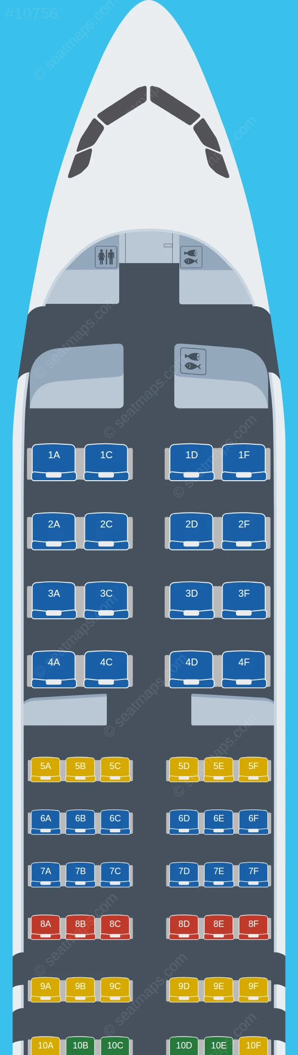Air Côte d'Ivoire Airbus A320neo seatmap preview