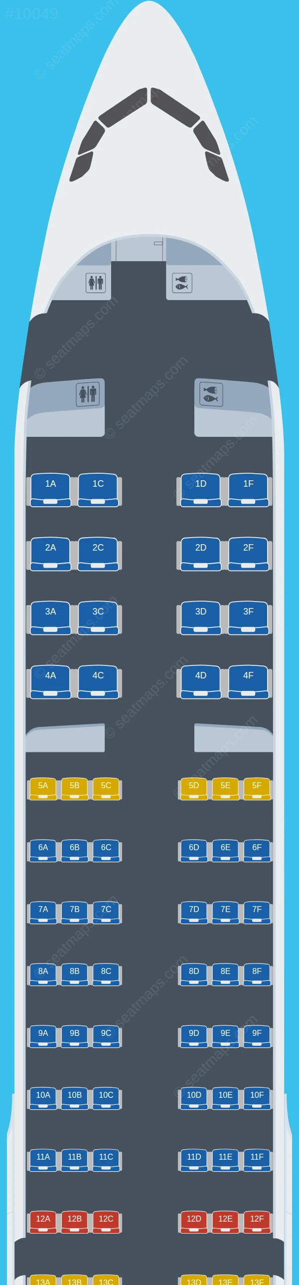 Titan Airways Airbus A321neo LR V.1 seatmap preview