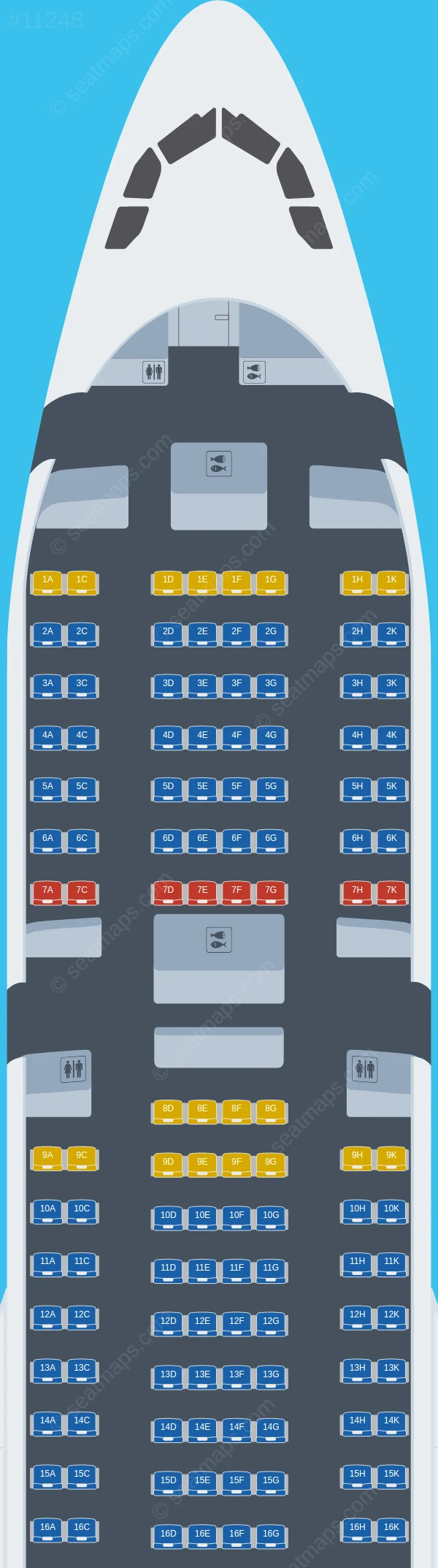 Southwind Airlines Airbus A330-200 seatmap preview