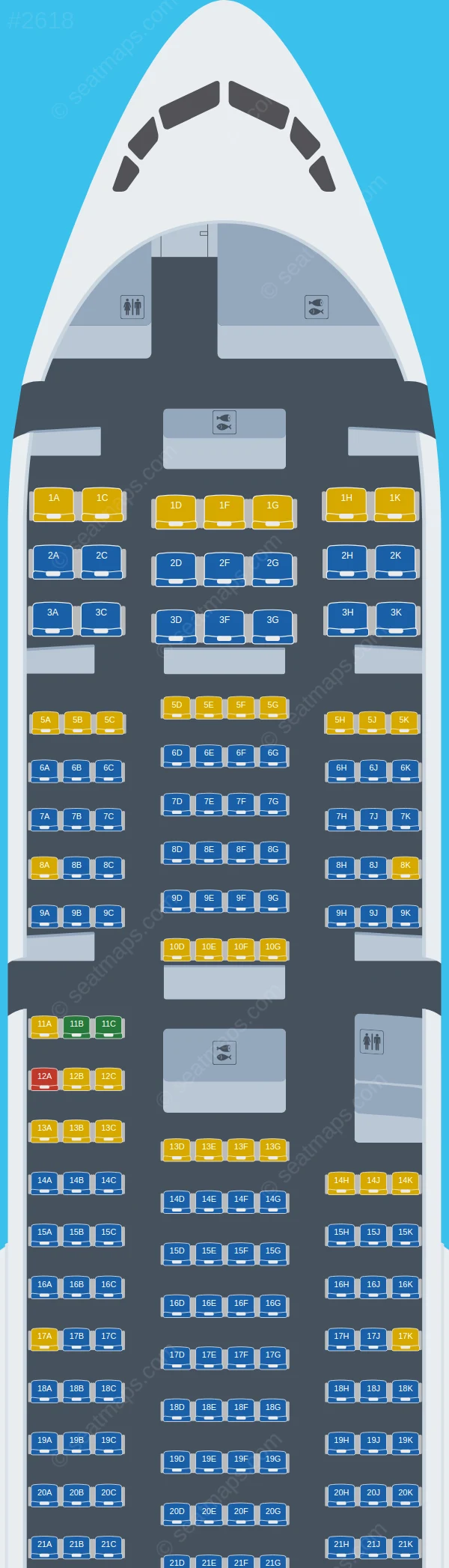 ANA - All Nippon Airways Boeing 777-200 V.1 seatmap preview