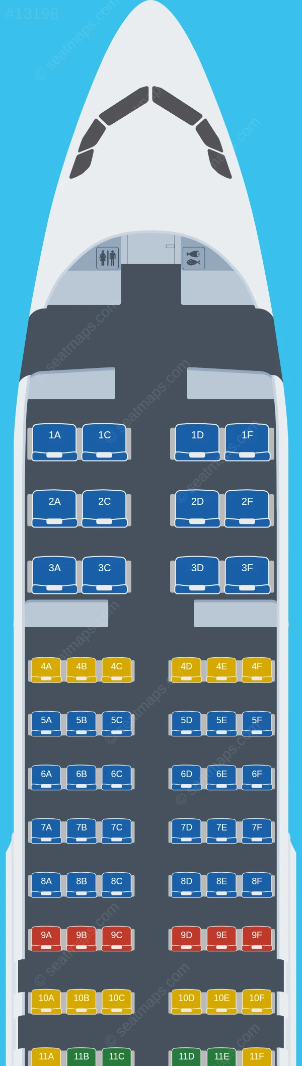 Fly Cham Airbus A320-200 V.2 seatmap preview