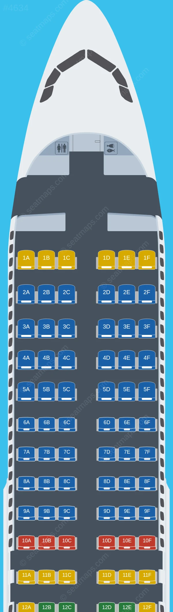 LATAM Airlines Colombia Airbus A320-200 seatmap preview