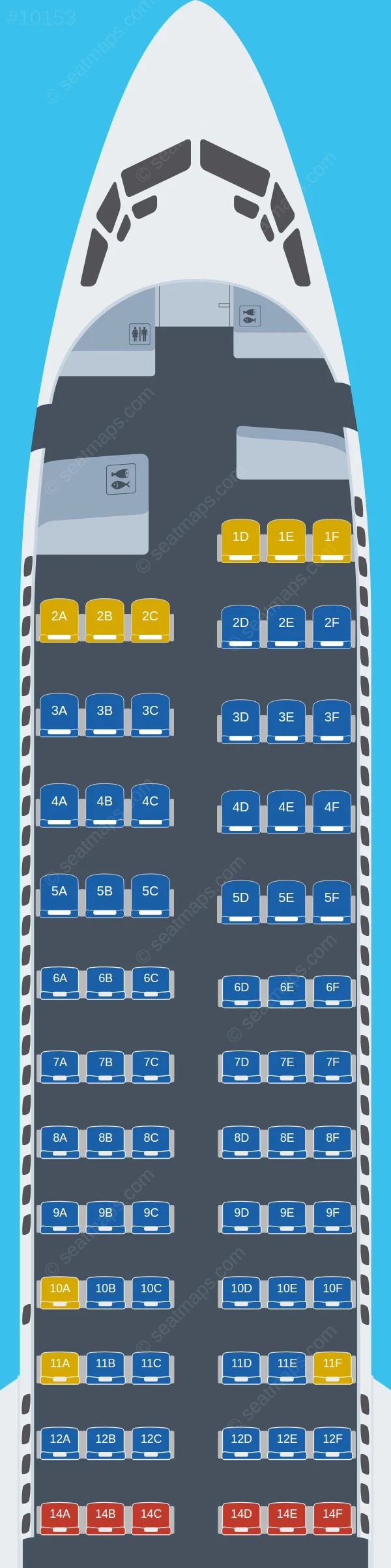 GOL Linhas Aereas Boeing 737 MAX 8 V.3 seatmap preview