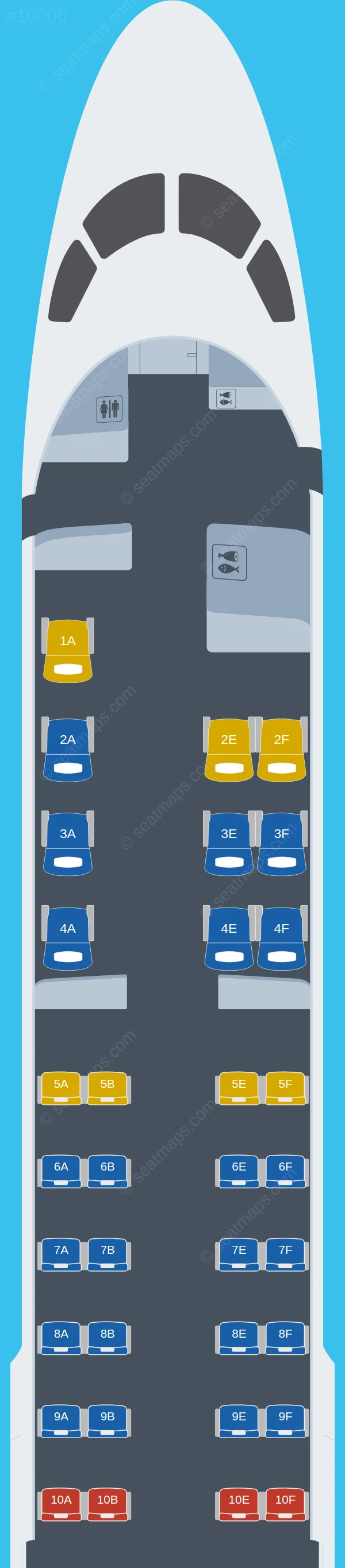 Airnorth Embraer E190 seatmap preview