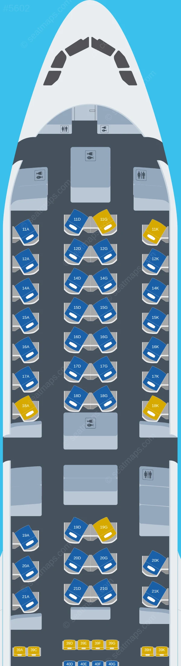 Cathay Pacific Airbus A330-300 V.1 seatmap preview