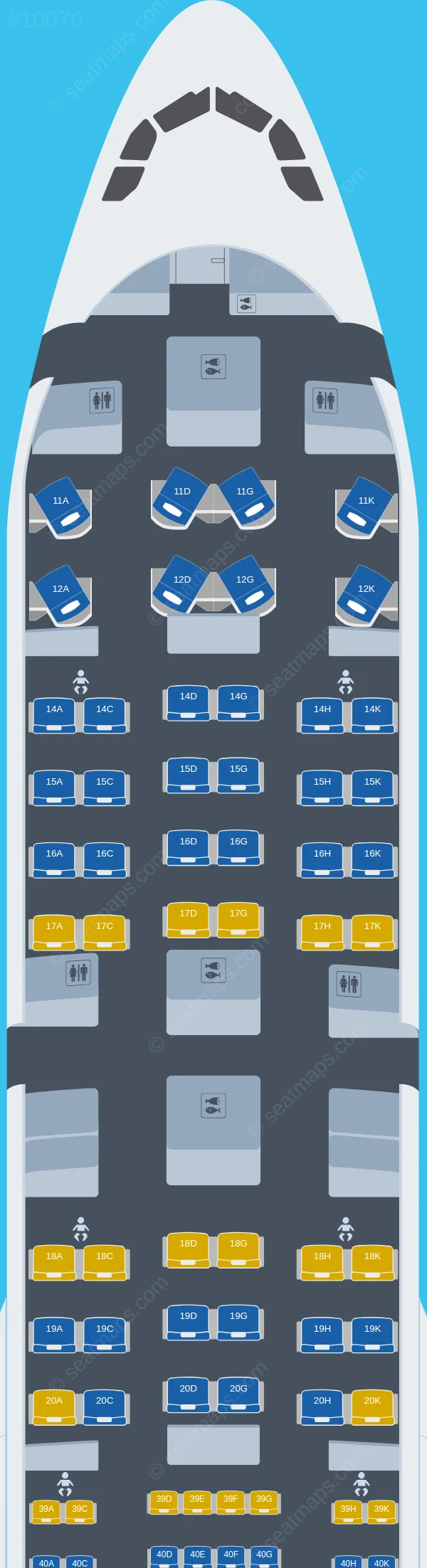 Cathay Pacific Airbus A330-300 V.6 seatmap preview