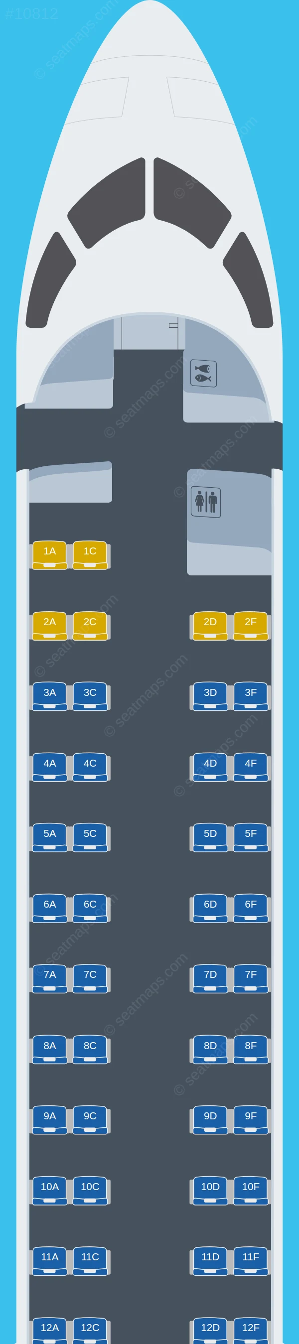 CityJet Bombardier CRJ900 V.1 seatmap preview
