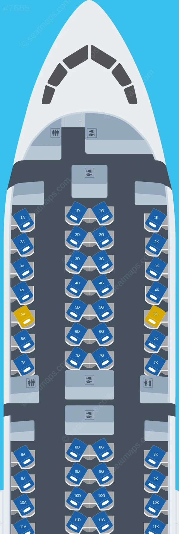 Japan Airlines - JAL Boeing 787-9 V.3 seatmap preview