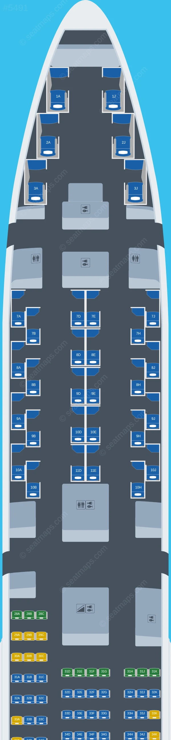 Korean Air Boeing 747-8 seatmap preview