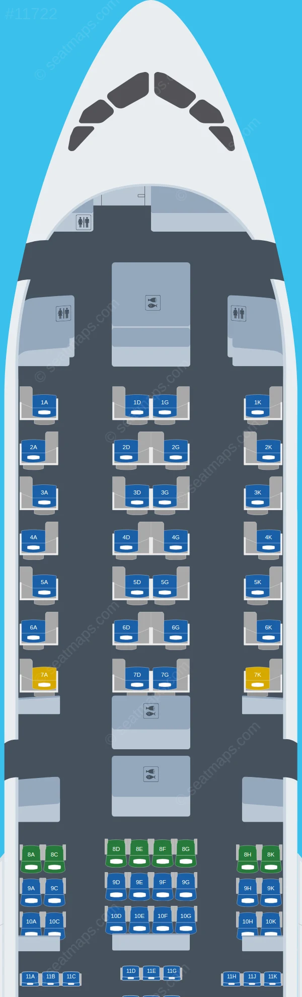 Air India Airbus A350-900 seatmap preview