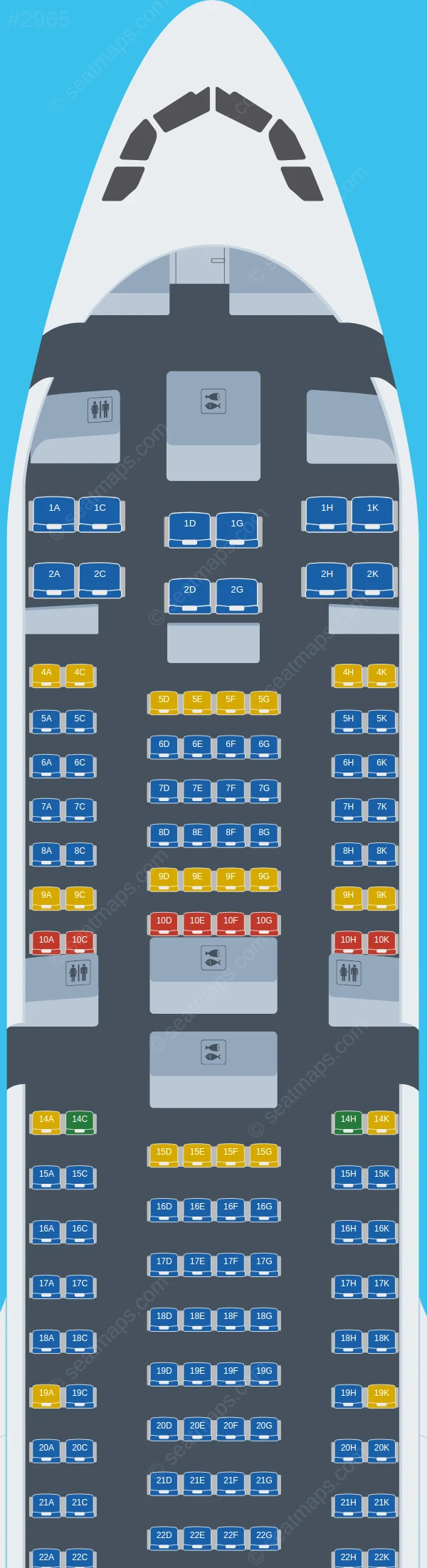 Air Transat Airbus A330-300 V.2 seatmap preview