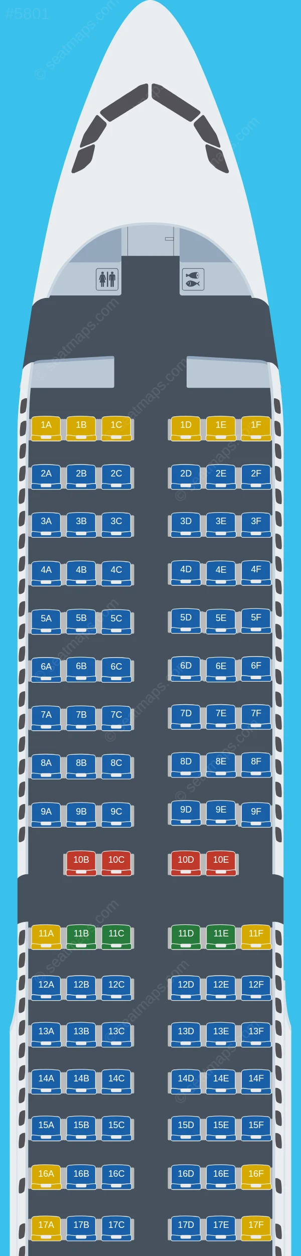 Volaris Airbus A321-200 V.2 seatmap preview