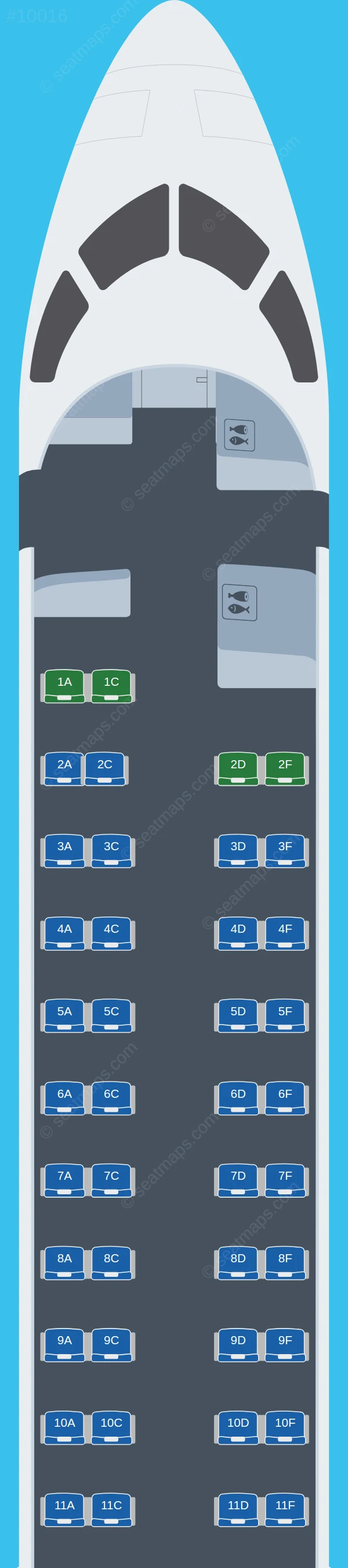 Arik Air Bombardier CRJ900 seatmap preview