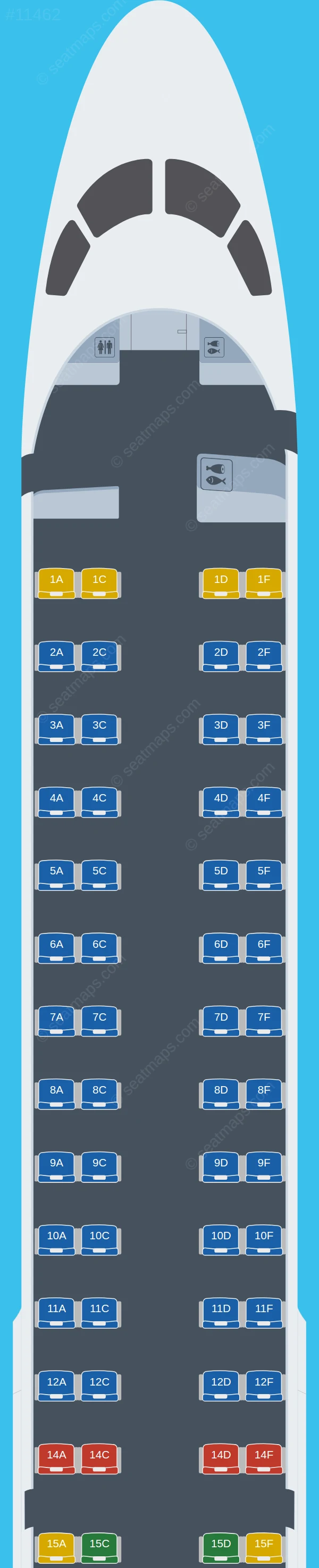 SAS Embraer E195 V.2 seatmap preview