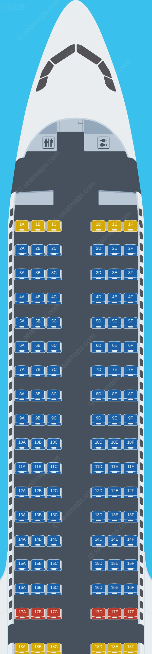 Wizz Air Airbus A321neo seatmap preview