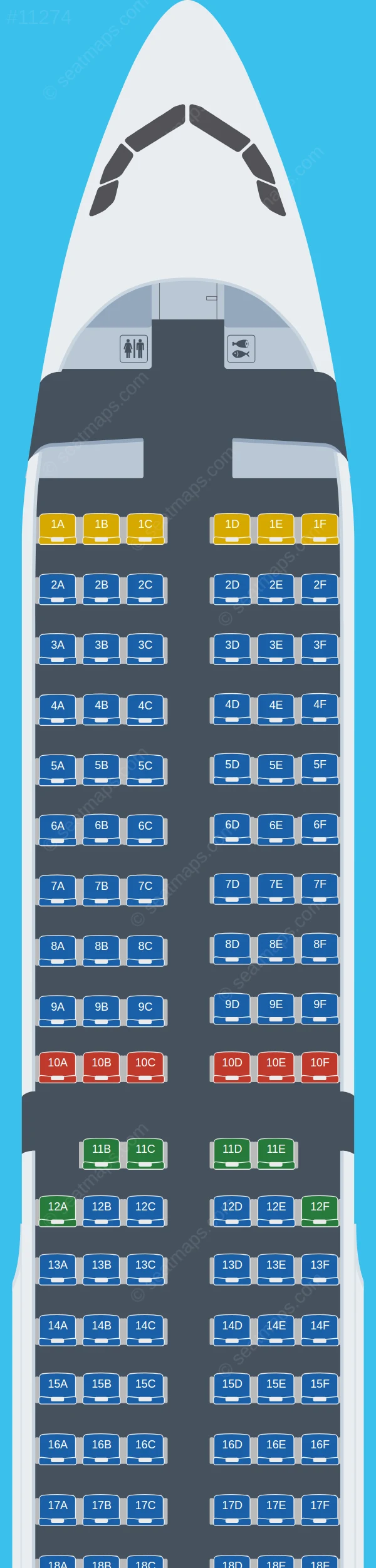 Avion Express Malta Airbus A321-200 seatmap preview