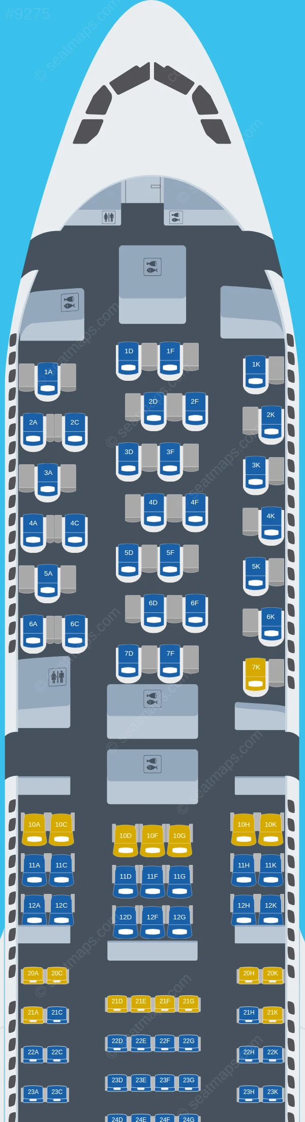 Brussels Airlines Airbus A330-300 V.1 seatmap preview