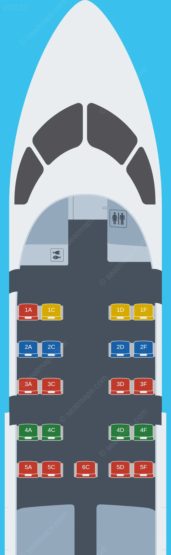 Chrono Aviation De Havilland Q100 V.1 seatmap preview