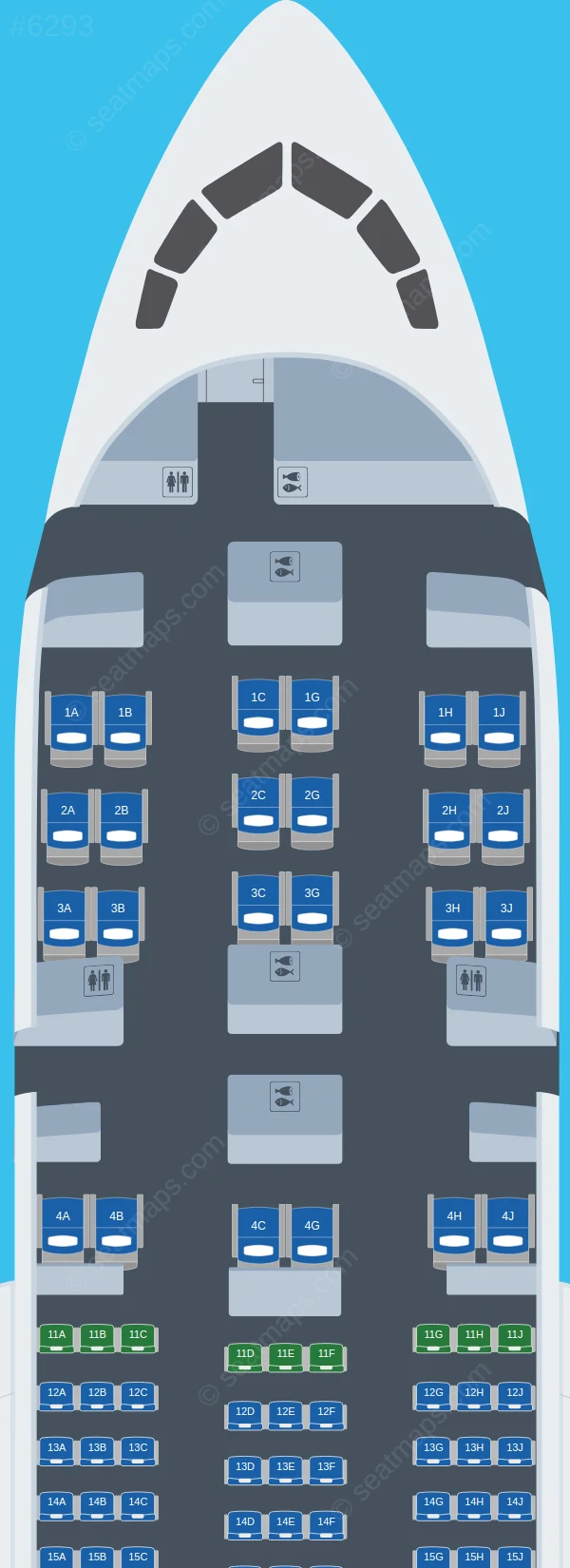 Uzbekistan Airways Boeing 787-8 V.2 seatmap preview