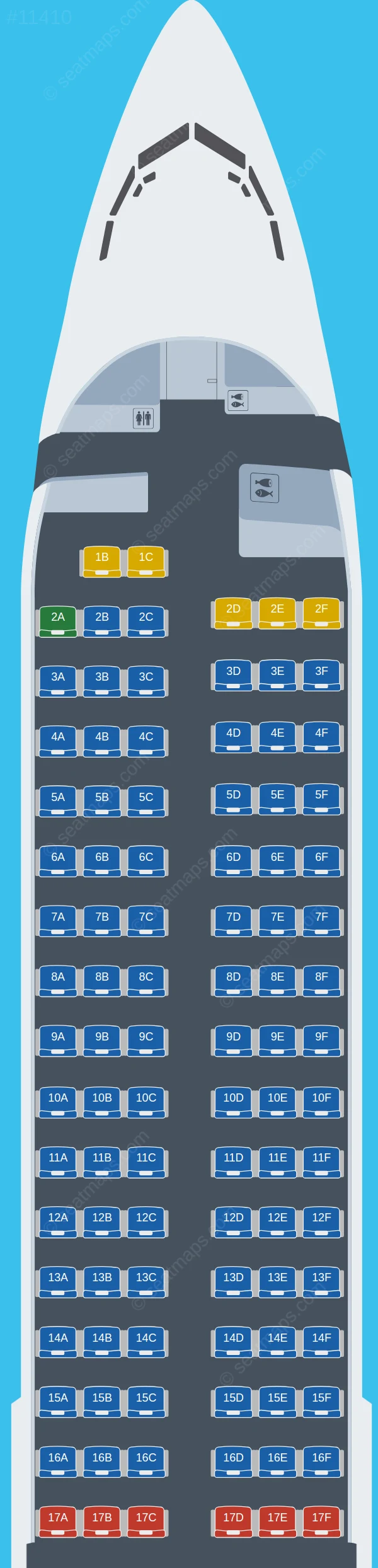 Mavi Gok Airlines Boeing 737-900 ER seatmap preview